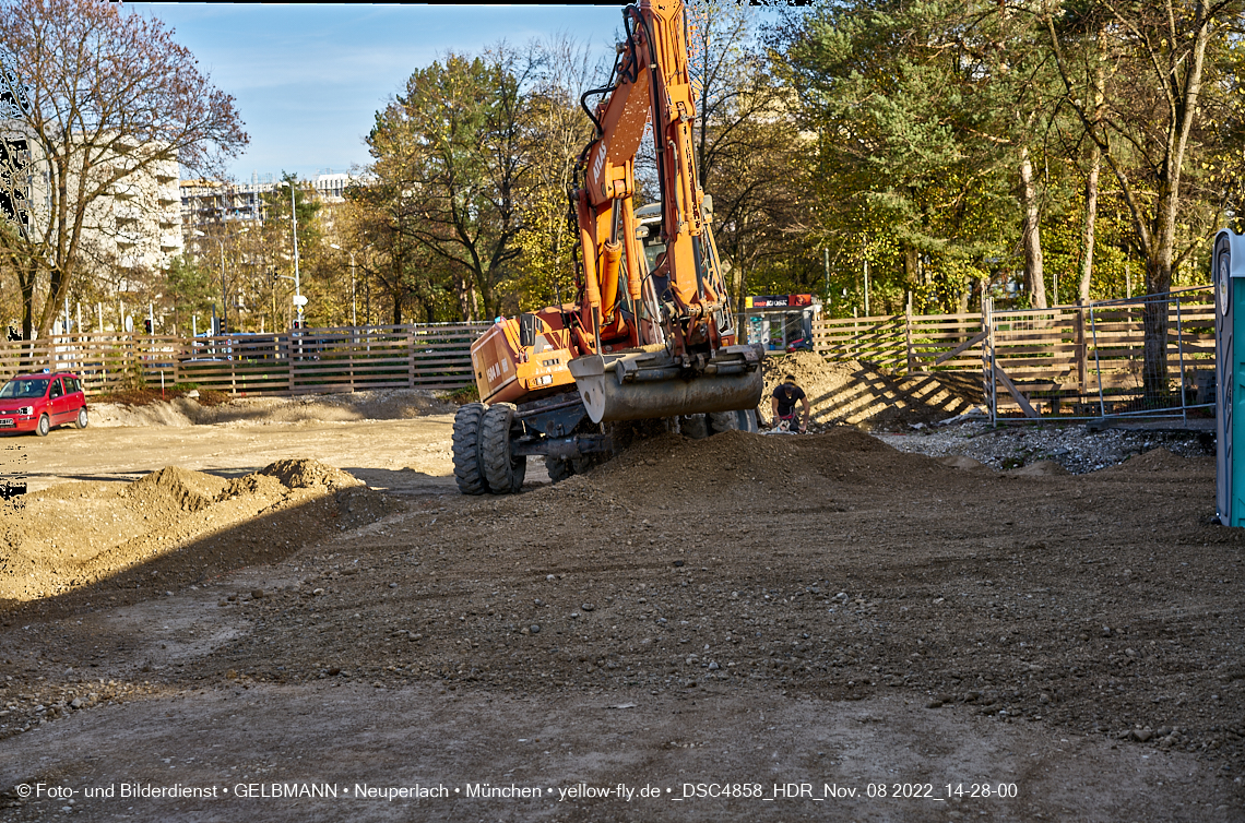 08.11.2022 - Baustelle an der Quiddestraße Haus für Kinder in Neuperlach